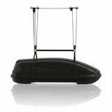 Garvee Sistema Paranco Garage per Scatole Cargo, Capacità 68 kg, Cinghie Regolabili, Acciaio Robusto, Montaggio a Soffitto 244-305 cm, Soluzione Salvaspazio - Black