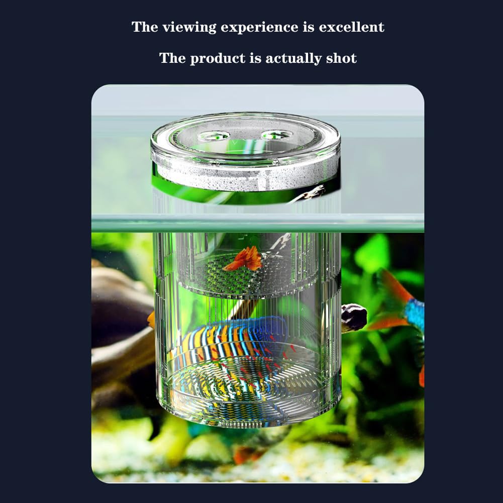 Garvee Aquarium Fish Breeding Box, scatola di covata in acrilico con ventose per pesciolini, gamberetti, pesci pagliaccio e guppy