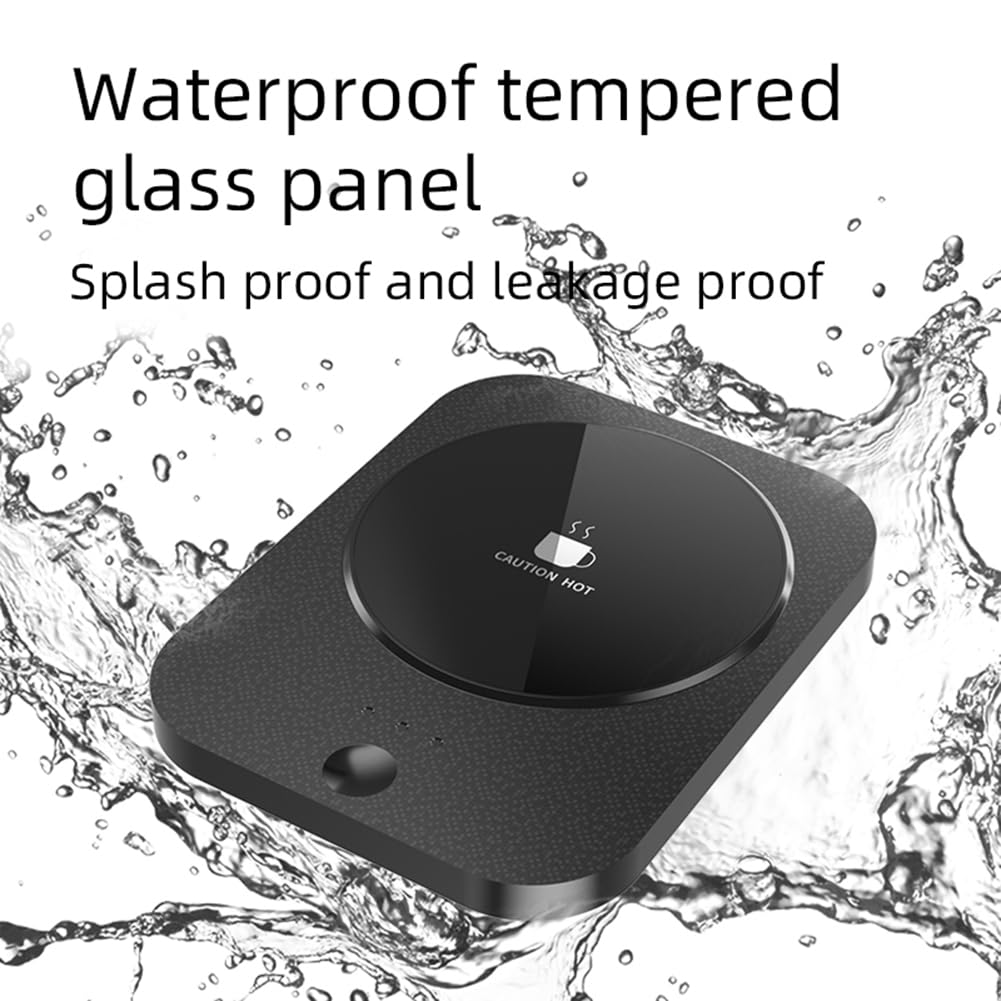 Scalda tazze da caffè Garvee con tazza in ceramica, 3 impostazioni di temperatura, spegnimento automatico dopo 8 ore, nero, ufficio e casa