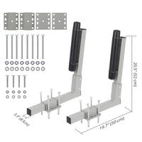 Barre di guida per rimorchi per barche Garvee in acciaio zincato, regolabili, antiruggine, con rulli imbottiti per barche da sci e da pesca, resistenti, blu navy