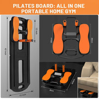 Tavola da Pilates pieghevole Garvee per uso domestico, multifunzionale, materiale TPU, cuscinetti antiscivolo, capacità di carico di 300 libbre, compatta e leggera, per piccoli spazi