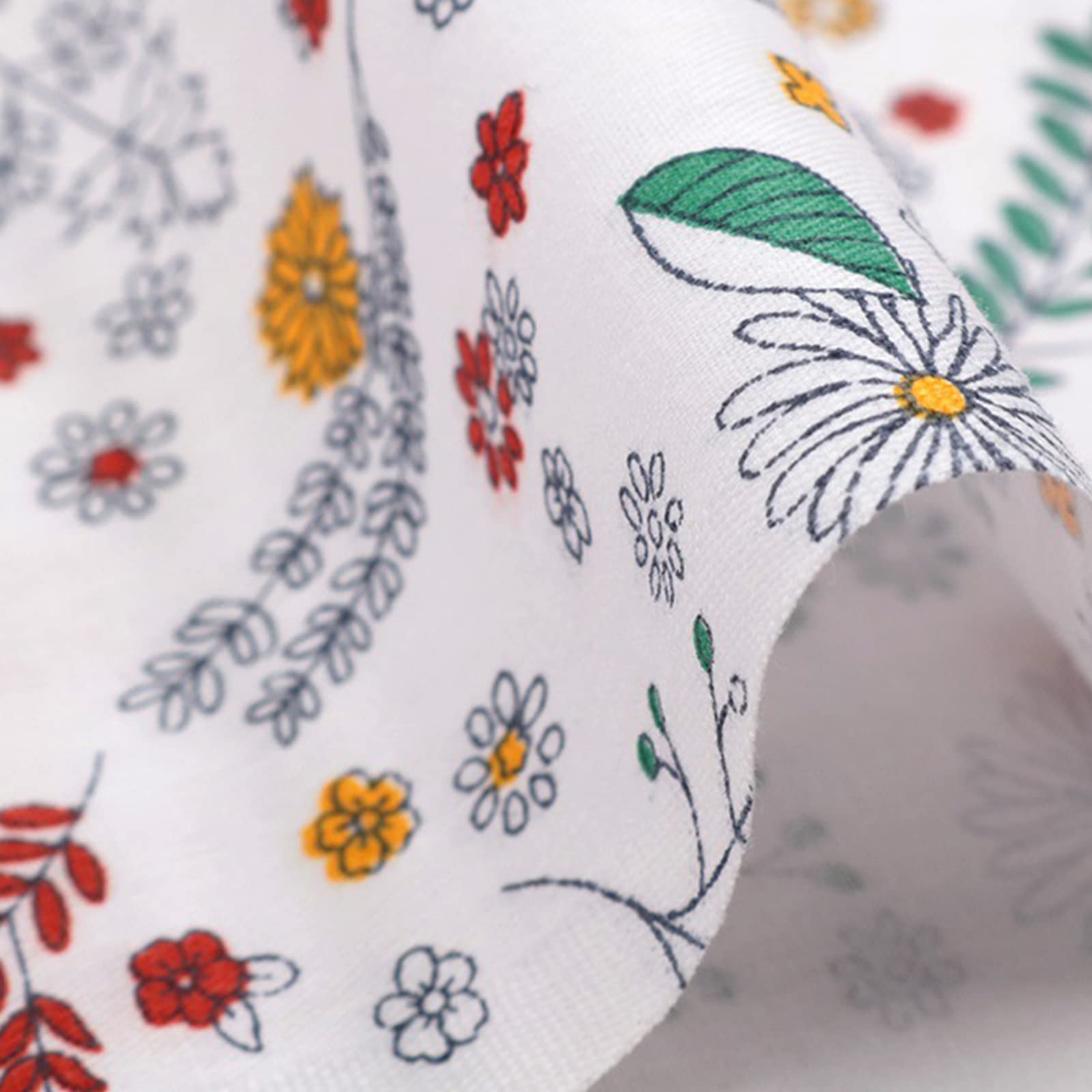 Set di 8 tessuti patchwork Garvee, cotone, 50x50 cm, morbidi e traspiranti, per cucito fai da te e quilting, motivo floreale