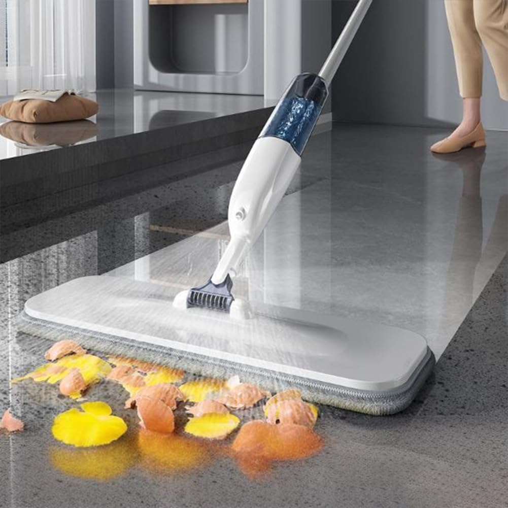 Garvee Balai Pulvérisateur 400 ml avec Manico en Alluminio, Testa Rotante 360°, Panni Microfibra per Pulizia Casa, 120 cm, Multicolore