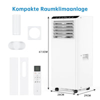 Condizionatore portatile Garvee 7000 BTU 4 in 1 Raffreddamento e deumidificazione con telecomando per camera da letto e ufficio, compatto, silenzioso, bianco