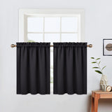 Tende oscuranti corte Garvee, 2 pannelli, oscuranti, materiale pesante, per finestre piccole, cucina, camera da letto, 26x24 pollici, bianco - Come mostrato