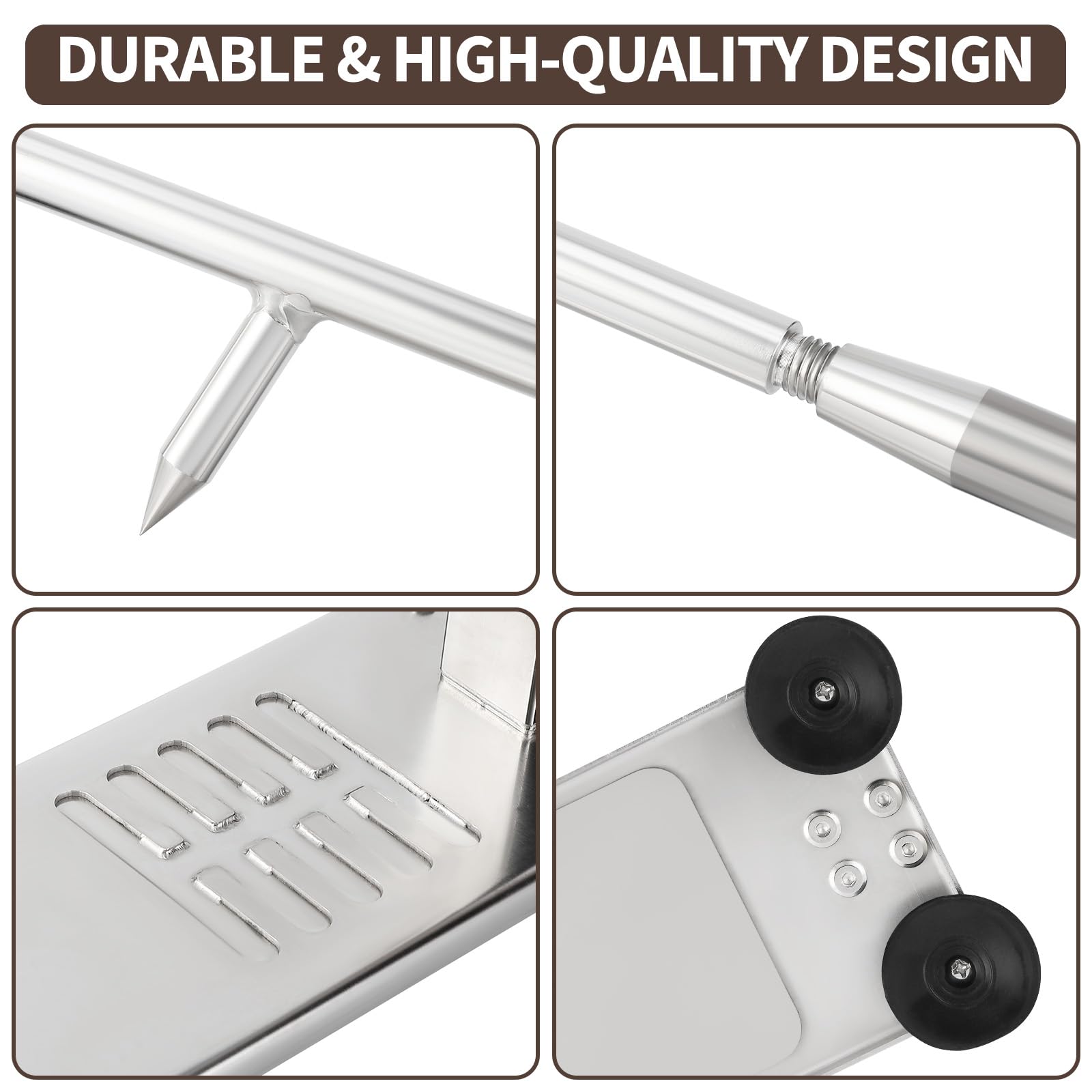 Coltello per ostriche Garvee, apri ostriche professionale in acciaio inox, set per ristorante e casa, regolabile, argento