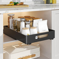 Organizzatore per cassetti in metallo Garvee per mobili da cucina e bagno 10,2"x14,5"x3,1" bianco silenzioso e stabile