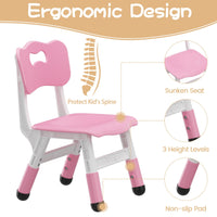 Garvee Set Tavolo e 6 Sedie per Bambini, Altezza Regolabile, Piano Graffiti, Materiale Sicuro, Antiscivolo, Casa e Scuola, Multicolore, Dimensioni Variabili