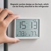 Garvee Sveglia digitale a LED con magnete, temperatura e timer per camera da letto e ufficio, bianco, plastica