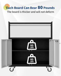 Armadio portautensili Garvee Rolling Garage, in metallo, resistente, con ripiano regolabile, con serratura, 4 ruote, per officina/ufficio