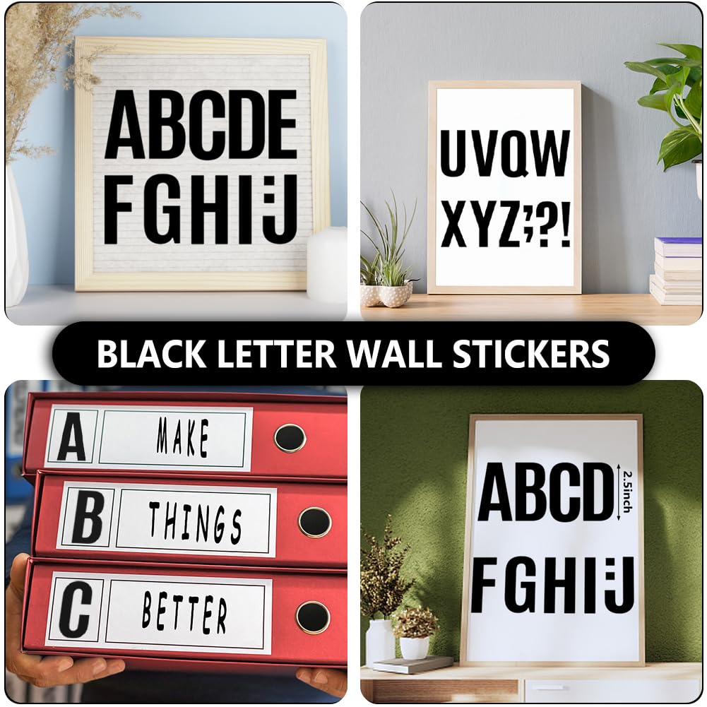 Garvee Adesivi Lettere Autoadesive in Vinile 272 Pezzi Bianche 10,2 cm per Decorazioni DIY e Segnaletica Resistenti all'Acqua Rimovibili