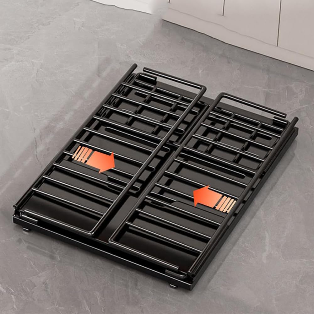 Organizzatore estensibile per mobili da cucina Garvee, metallo, cassetti in acciaio al carbonio robusto, non richiede foratura, montaggio flessibile, salvaspazio, versatile