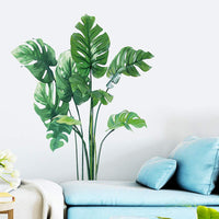 Adesivi murali Garvee Tropical Plants 30 x 90 cm in vinile verde decorativo per soggiorno, camera da letto, cucina, bagno