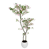 Garvee Albero di Gelsomino Artificiale in Tessuto di Seta e Plastica, Multistelo, Decorazione Interni per Salotto e Ufficio, Realistico, Senza Manutenzione, Bianco - 4Ft