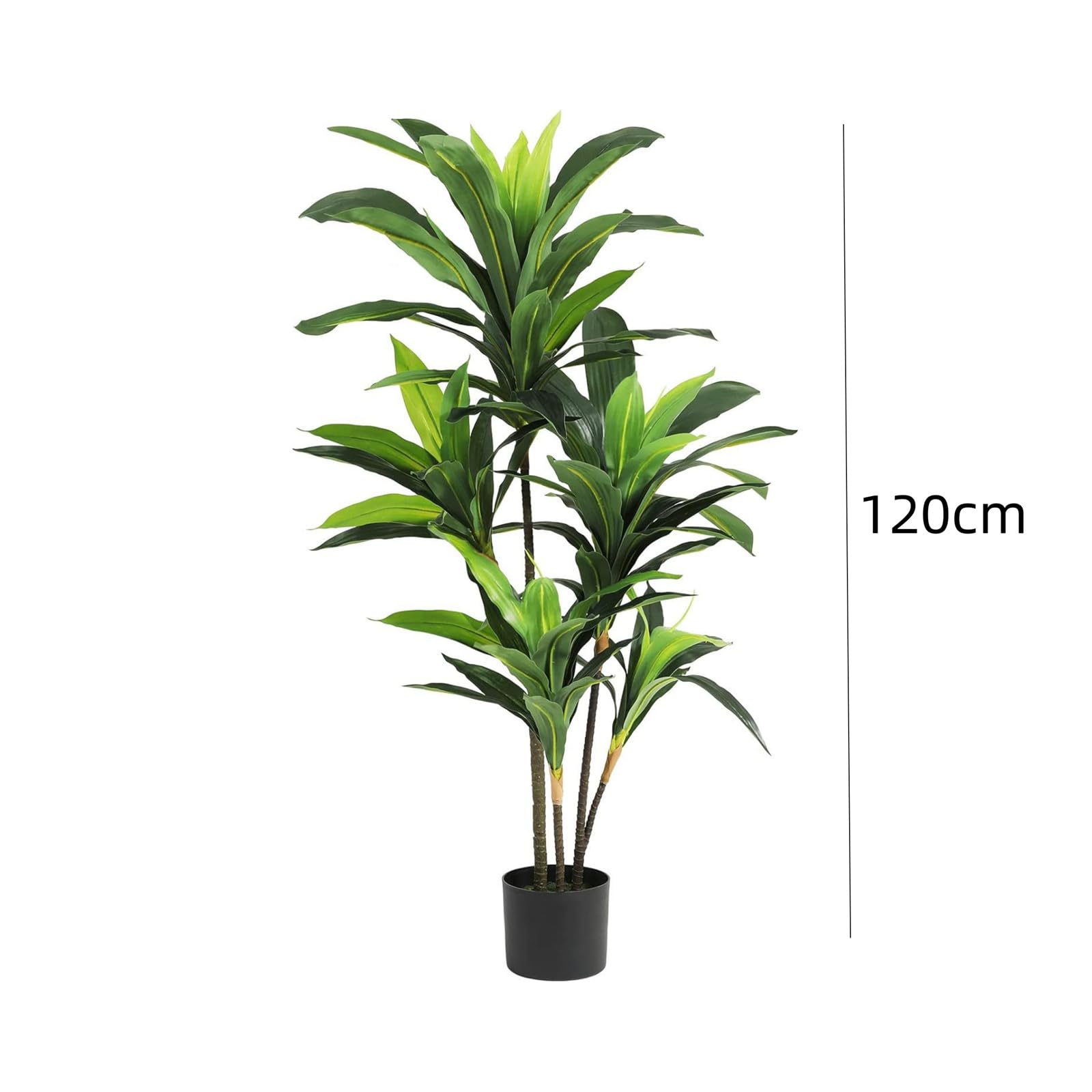 Pianta artificiale Garvee Dracaena, 4 piedi, realistica, facile da curare, per interni ed esterni, soggiorno, ufficio, verde