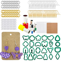 Kit polimerico Garvee da 193 pezzi con 25 stampi, materiale per appendere, verde, per la creazione di gioielli, kit fai da te