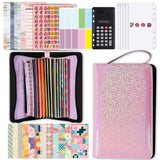 Garvee BudgetLinen Budget Planner A6 Raccoglitore ad anelli con cerniera e organizer per buste portadocumenti per budget e risparmio