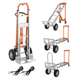 Garvee Carrello Pieghevole 4-in-1 in Alluminio, Portata 453 kg, Ruote Antiforatura, Manico Ergonomico, Uso Domestico e Magazzino