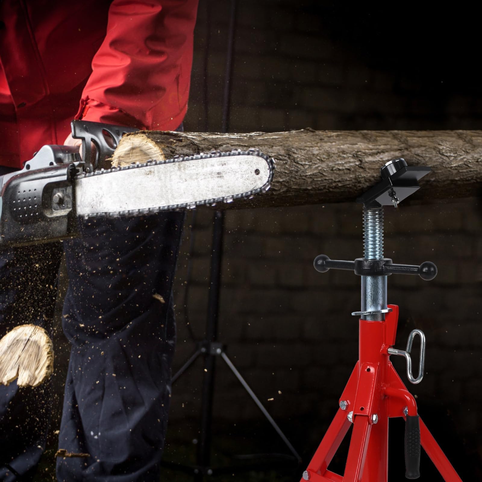 Supporto per tubi Garvee con testa a V con trasferimento a 2 sfere, altezza regolabile da 24 a 42 pollici, lega di alluminio, portatile