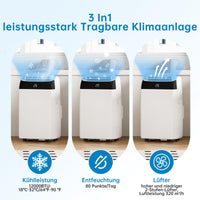 Condizionatore d'aria GARVEE 12000 BTU, efficiente dal punto di vista energetico, silenzioso, compatto e robusto, per soggiorno, ufficio