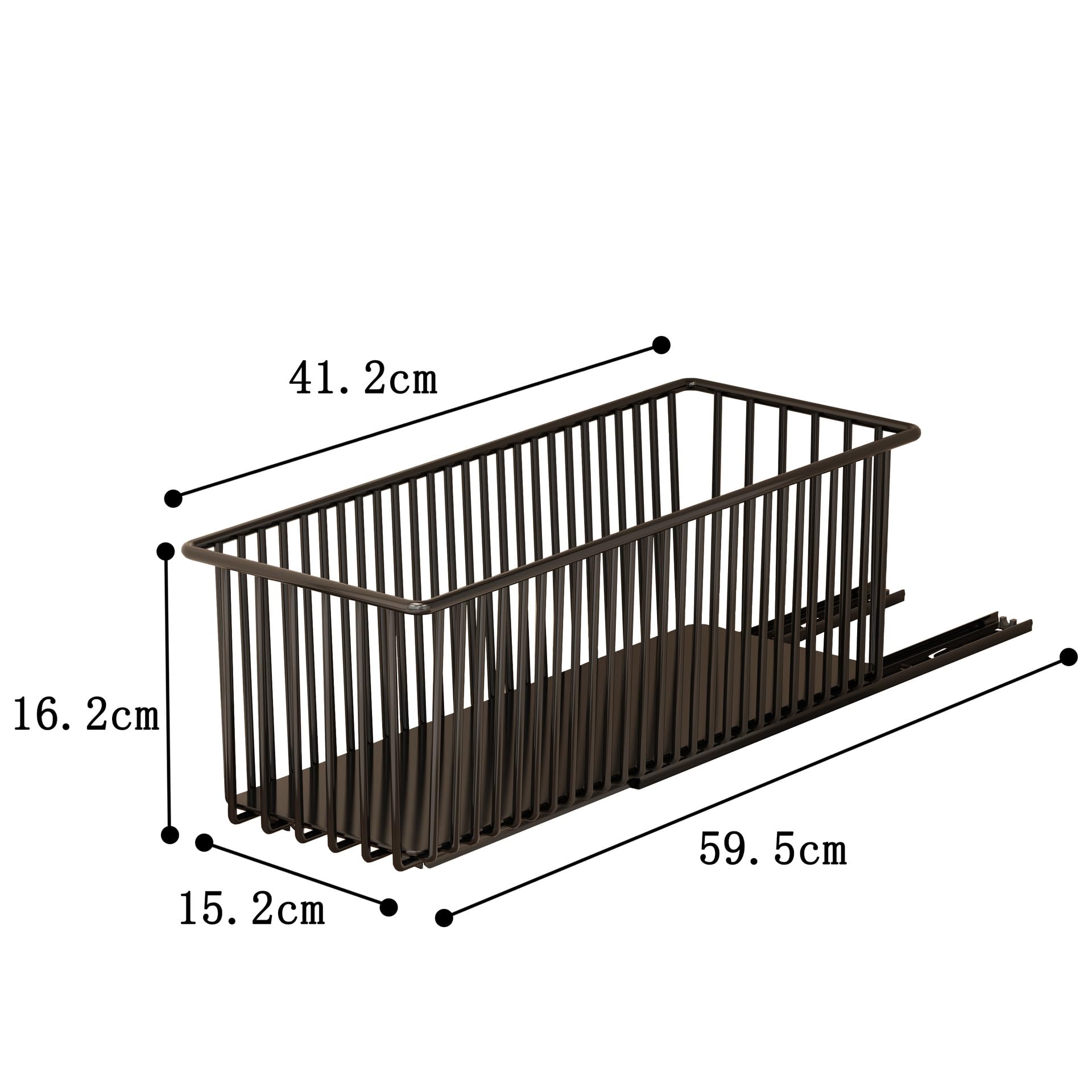Garvee Set da 2 pezzi, organizer estensibile per mobili da cucina, robusto acciaio al carbonio, guide scorrevoli silenziose, per cucina e bagno, multifunzionale, salvaspazio