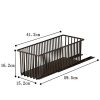 Garvee Set da 2 pezzi, organizer estensibile per mobili da cucina, robusto acciaio al carbonio, guide scorrevoli silenziose, per cucina e bagno, multifunzionale, salvaspazio