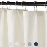 Tenda da doccia Garvee in microfibra idrorepellente con motivo in rilievo, in poliestere, color crema, 182,9 x 182,9 cm, per vasca da bagno - crema
