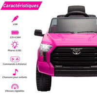 Garvee Toyota, auto elettrica per bambini, a batteria, rosa, con look Toyota e effetti sonori con licenza, per divertirsi in giardino e in casa dai 3 anni in su.