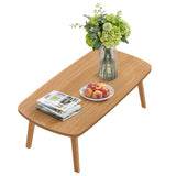 Garvee Tavolino Pieghevole in Legno per Caffè, Tavolo Basso per Laptop, Pieghevole e Compatto, 39.37x19.69x17.32 Pollici, Legno Ingegnerizzato, Ideale per Soggiorno e Appartamenti