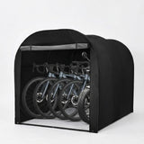 Garvee Unità di Stoccaggio Bici Outdoor Impermeabile e Resistente ai Raggi UV con Telaio in Acciaio Pesante, Copertura PE, Porta con Cerniera, Nero, 156x220x165 cm - Rifugio per Giardino e Cortile(Solo Telo) - Nero