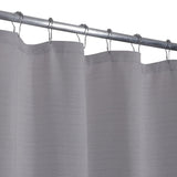GARVEE Tenda da doccia testurizzata con effetto lino, lavabile, effetto lino per vasca da bagno e vasca da bagno, 180x180 cm, grigio - Grigio