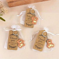 Garvee 18 etichette regalo decorative con grazioso motivo a orsetto per feste di compleanno, matrimoni, 18 pezzi, multicolore