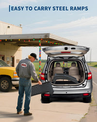 Ponti sollevatori per auto Garvee Heavy Duty, capacità 8000 libbre, 2 pezzi, acciaio, antiscivolo, altezza di sollevamento 8 pollici, nero, officina e garage