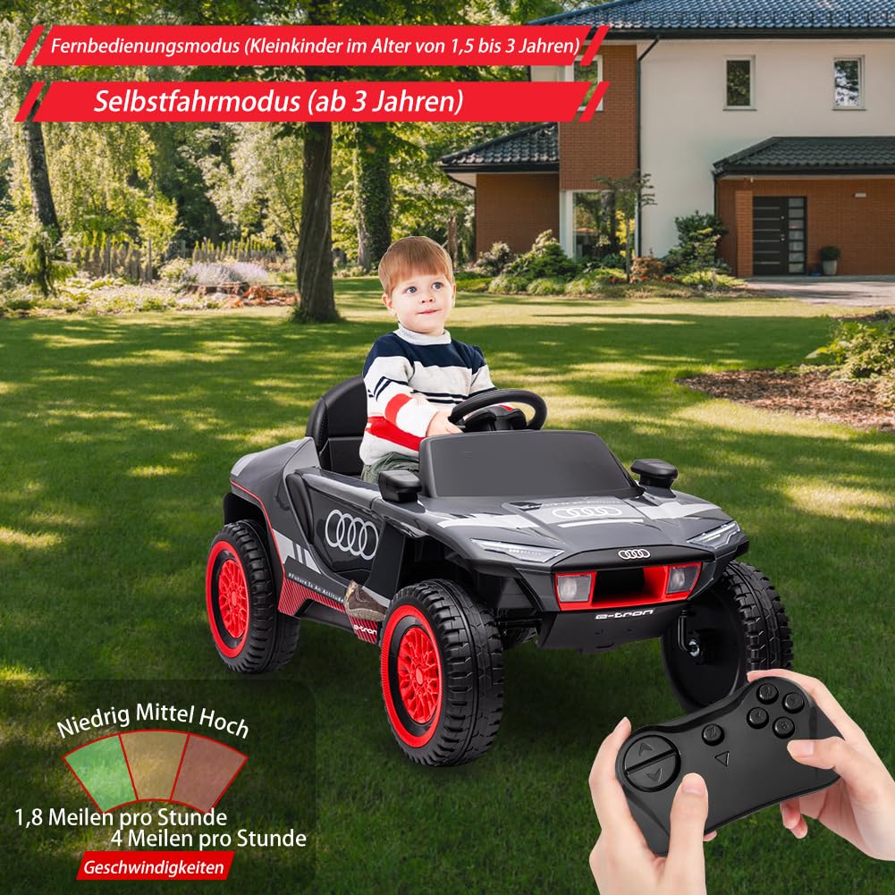 Garvee Kids Electric Car Extra Large Veicolo da Corsa Grigio per Piste da Corsa dai 3 Anni