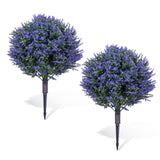 Garvee Alberi a Sfera di Bosso Artificiali Set da 2 60cm Resistenti ai UV Impermeabili Materiale PE Verde per Giardino e Balcone