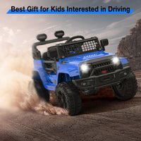 Garvee 12V Kids Electric Off-Road Car Blu con Telecomando e Bluetooth – SUV robusto per bambini e bambine dai 3 anni in su