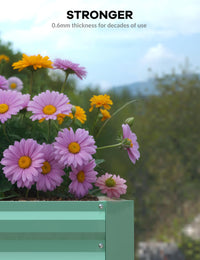 Aiuola rialzata zincata Garvee 6x3x2 piedi con rinforzo a X per giardino esterno, altezza 24", acciaio da 0,6 mm, fondo aperto