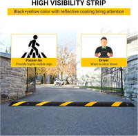 Dossi Rallentatori Gomma Garvee Cable Bridge 6 Piedi*2 con 8 Bulloni - Ideale per Strade, Parcheggi, Scuole | Carico 66000 lb Giallo