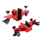 Garvee Kit Installazione Porta 2 Pezzi Capacità 750 LB, Dolly Porta Professionale, Acciaio Resistente, Ruote Bloccabili, Uso Edile, Pannelli 0-4,8 cm - Red