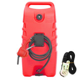 Contenitore per carburante Garvee da 14 galloni(53L) con pompa a sifone, tubo da 10 piedi, HDPE, a prova di perdite, su ruote per auto e barche, portatile, resistente ai raggi UV - Rosso