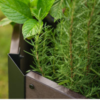 Kit per aiuola rialzata Garvee Hexagon, effetto legno WPC, 6 pannelli, 11,8" di profondità, modulare ed espandibile per balcone e giardino, aperta, marrone