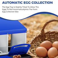 Nido per galline Garvee a 3 fori, in metallo, antiruggine, con vassoio estraibile, per cortile e giardino, comodo e robusto