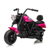 Moto elettrica Garvee 6V rosa con avviamento graduale e sospensioni: la prima moto elettrica per bambini dai 2 anni per gite sicure in giardino - Rosa