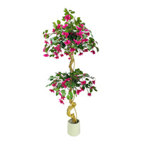 Albero di bouganville artificiale Garvee da 5 piedi con fiori rosa, seta, leggero e versatile per uso interno ed esterno
