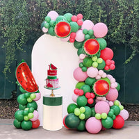 Garvee, arco di copertura rotondo bifacciale per fondale, decorazione per feste, cerimonia di nozze, addio al nubilato, bianco 200 x 100 cm