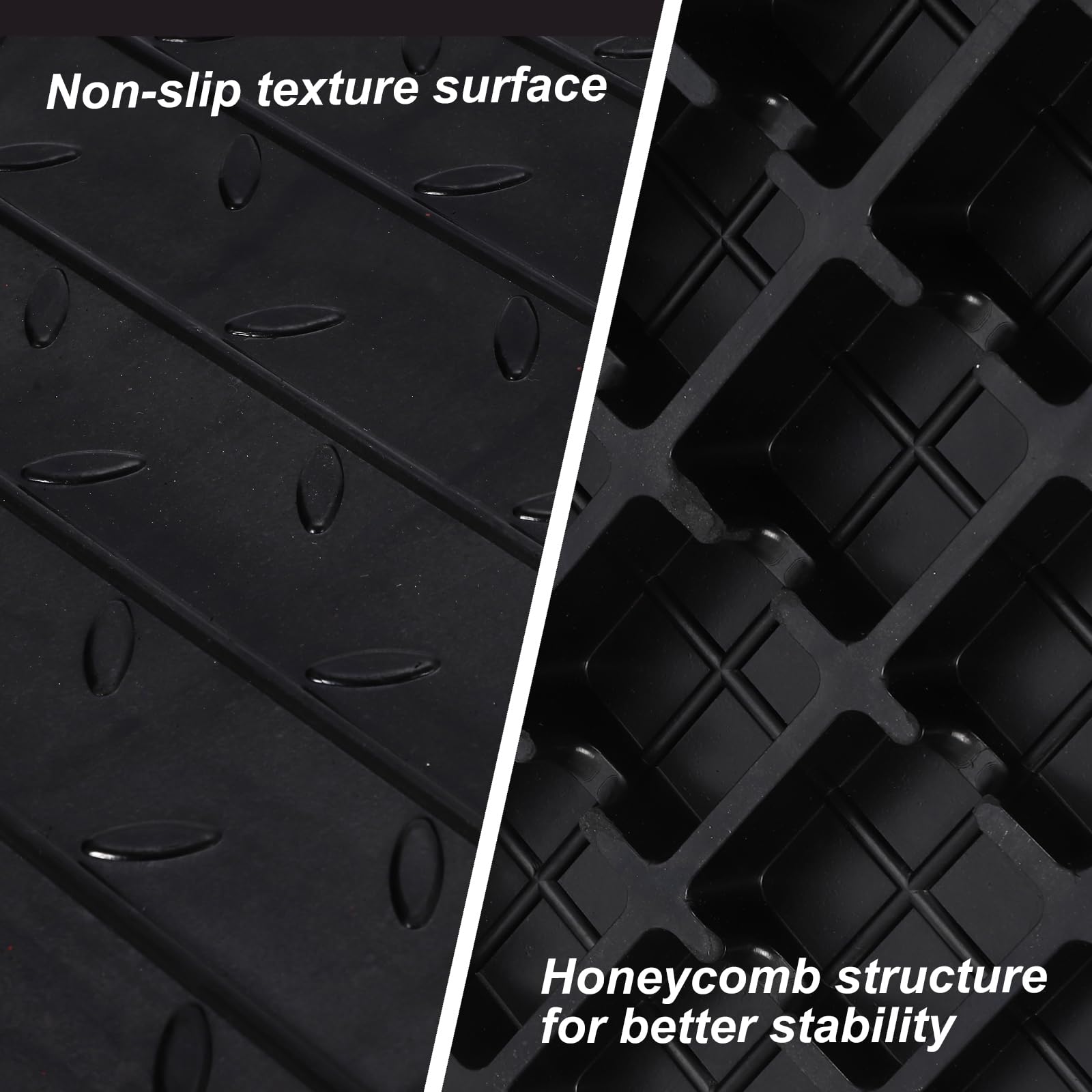 Rampa di soglia in gomma Garvee, inclinazione 2,5", capacità di carico 2500 libbre, robusta protezione per cavi antiscivolo in gomma a 3 canali per sedie a rotelle e scooter.