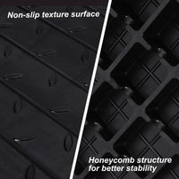 Rampa di soglia in gomma Garvee, inclinazione 2,5", capacità di carico 2500 libbre, robusta protezione per cavi antiscivolo in gomma a 3 canali per sedie a rotelle e scooter.