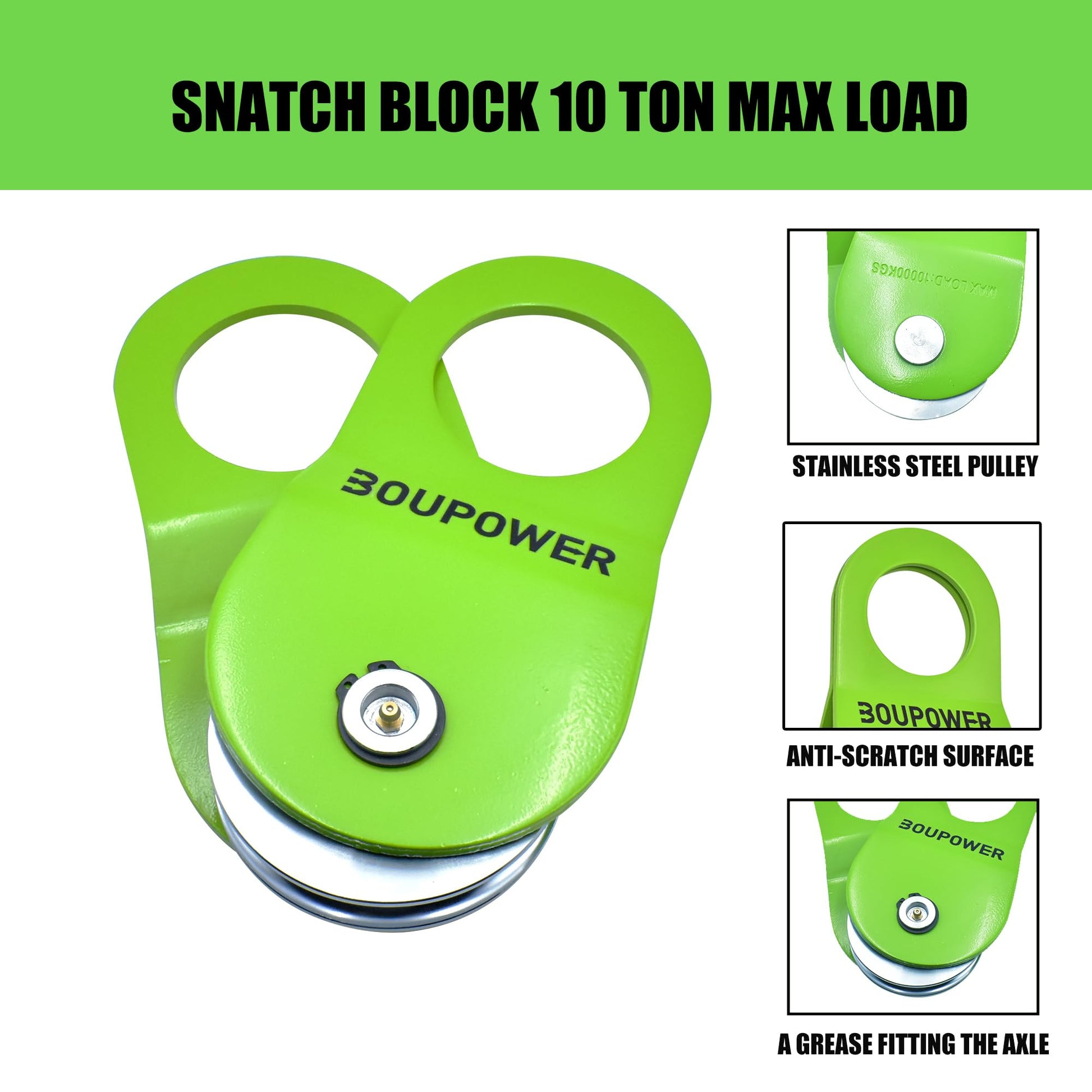 Kit di recupero con verricello Garvee – Acciaio 3x8, resistente alla corrosione – Ideale per camion, SUV, ATV e avventure fuoristrada