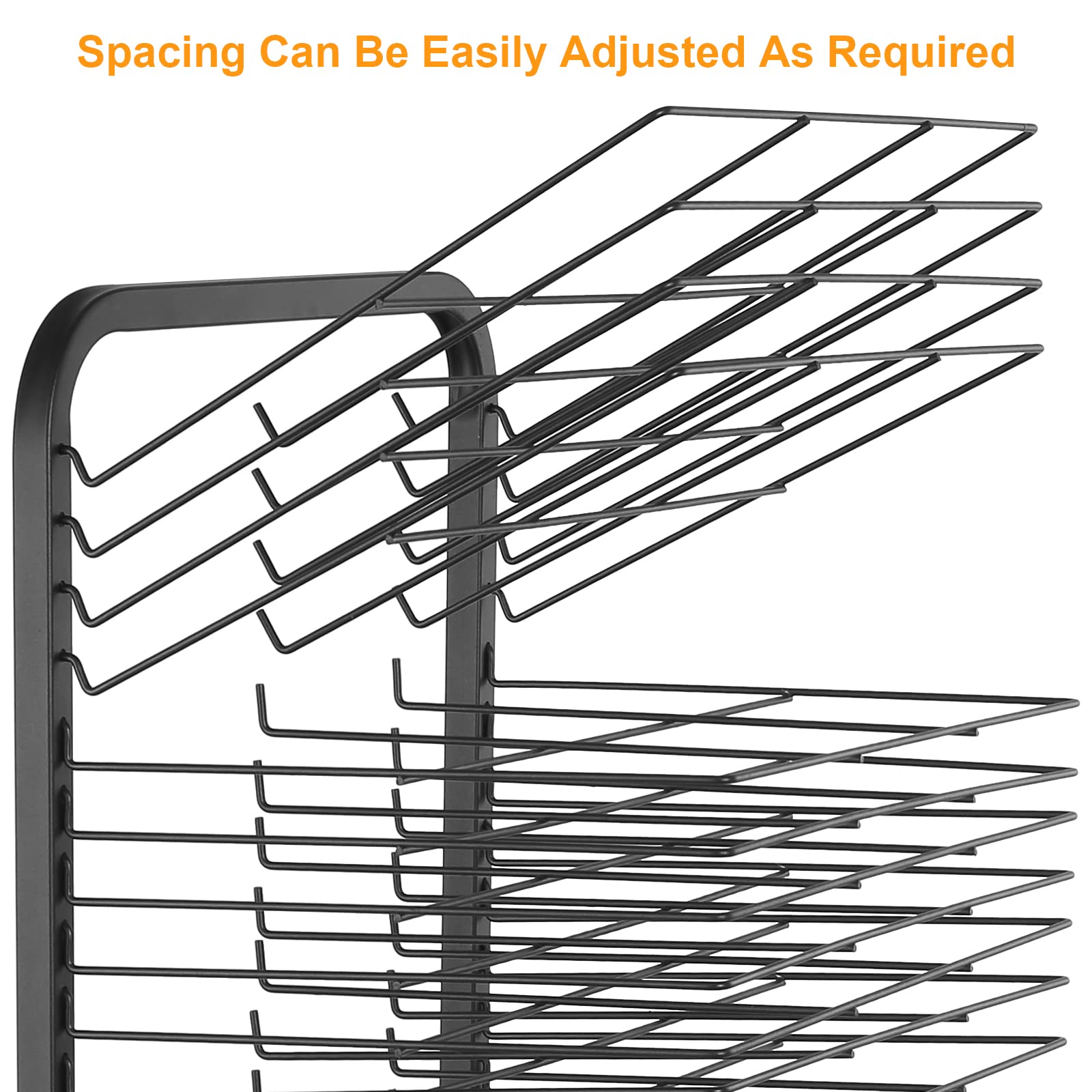 Asciugatrice per opere d'arte Garvee da 25 cubi in metallo con ruote per studi d'arte e aule, 30,5 cm di profondità x 43,2 cm di larghezza x 99,1 cm di altezza, mobile in acciaio