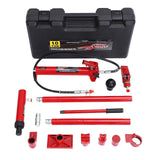 Garvee Porta Power Jack Idraulico 10T Con Pompa E Ram, Tubo Olio 1.4m, Custodia HDPE Per Officina E Agricoltura, Robusto E Portatile - Red